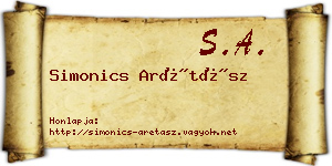 Simonics Arétász névjegykártya